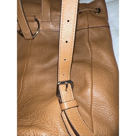COACH F37410 Billy Brown Backpack Leather Gold Hardware Drawstring Backpack Bag - Picture 13 of 16